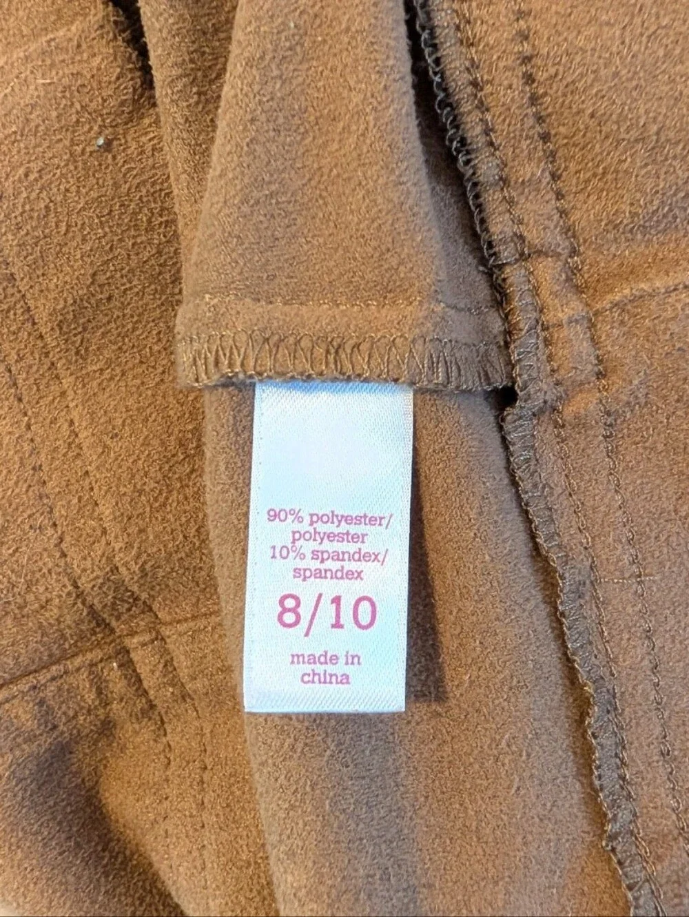 Justice Brown Suede-Look Fringe Jacket
